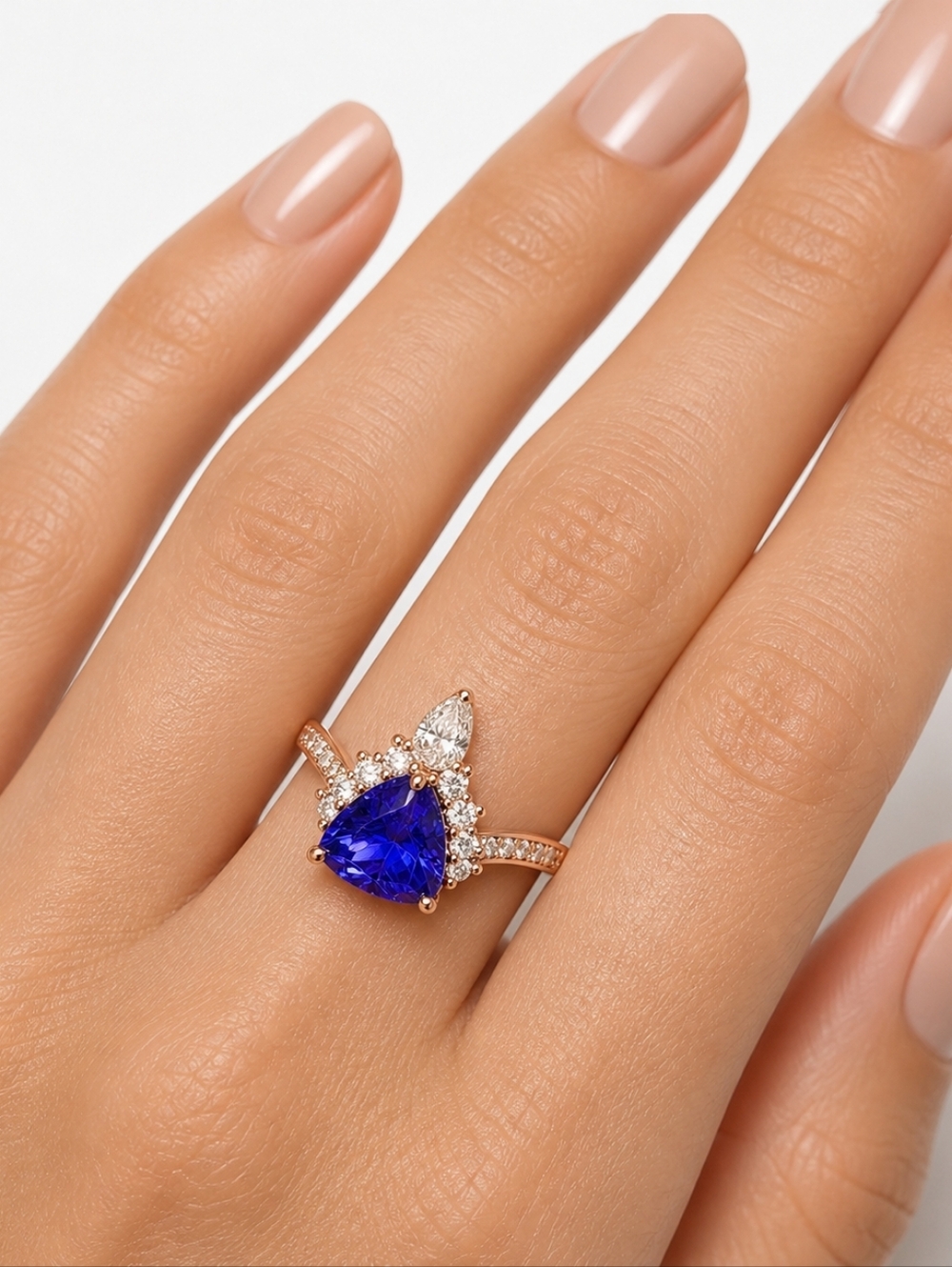 Bomb Party “Chasing a Dream” Violet CZ Ring  Rose Gold Size 7